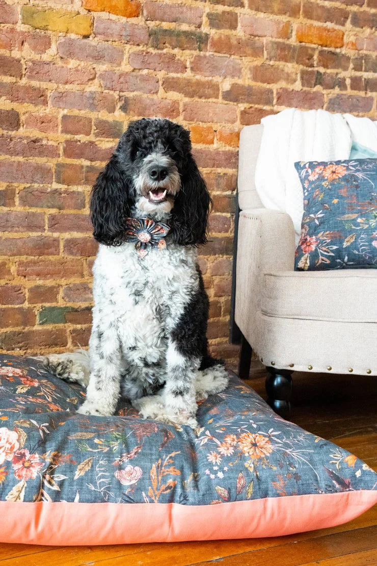 WAGNESTG  Charcoal Floral Bed Cover