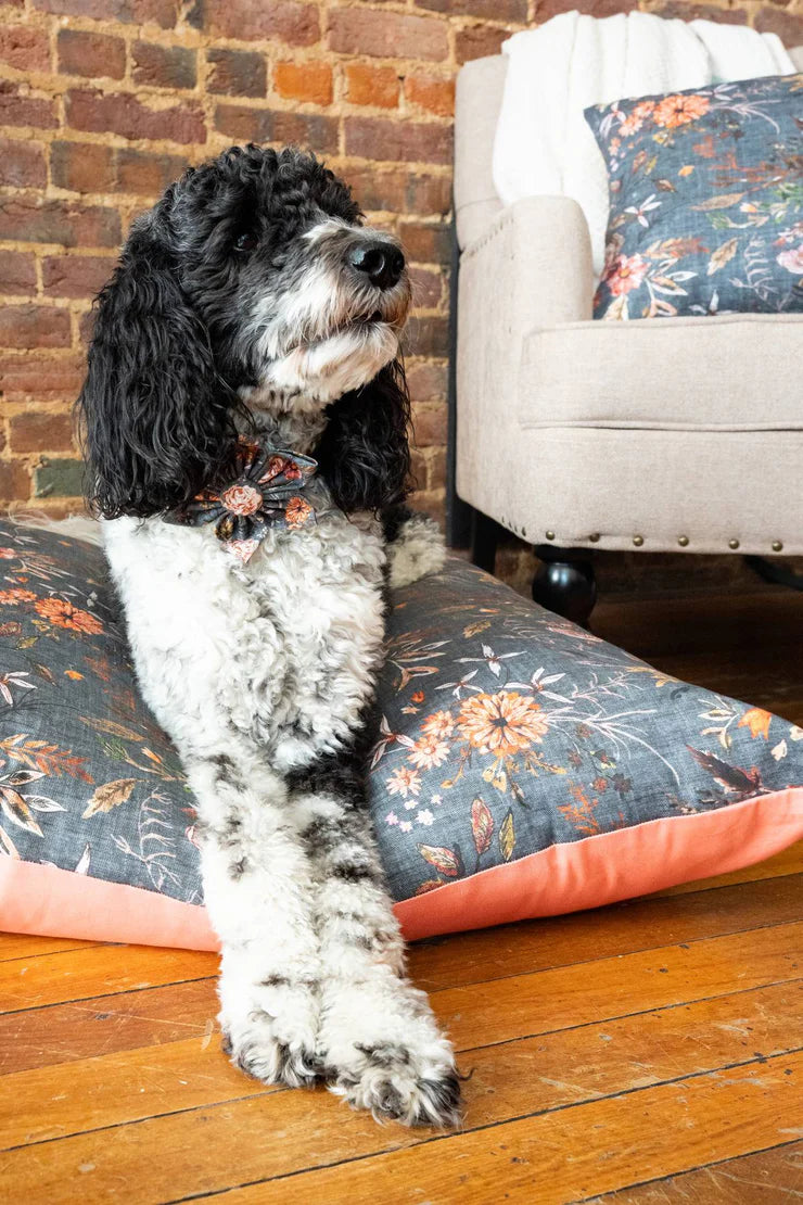WAGNESTG  Charcoal Floral Bed Cover