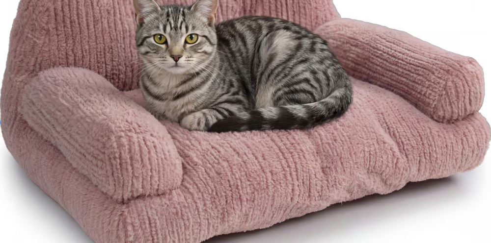 WAGNESTG  Chillin Furniture Style Sofa Cat Bed, Blush