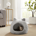WAGNESTG  Covered with Water-Resistant Bottom Cat Bed, Grey, Standard