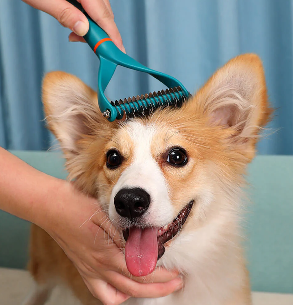 WAGNESTG  Pet Safe Dematting Comb Rake - Double Sided Blades