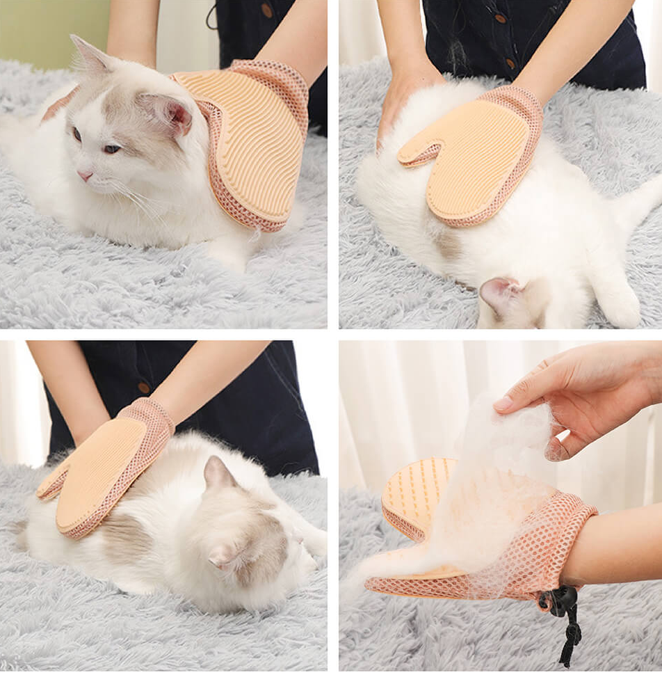 WAGNESTG  Pet Grooming Glove - Silicone Double Sides Pet Floating Brush
