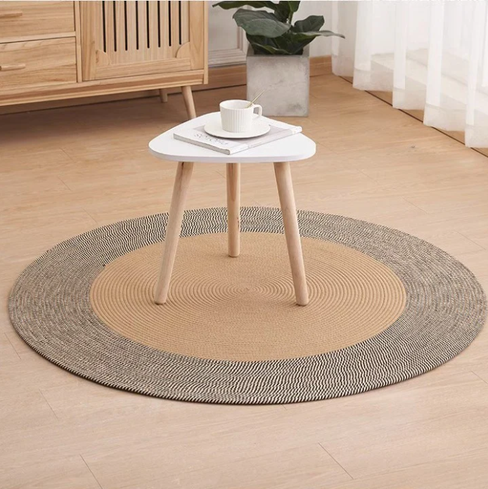 WAGNESTG  Nordic Handwoven Durable Cat Scratch Mat Rug with Fringe