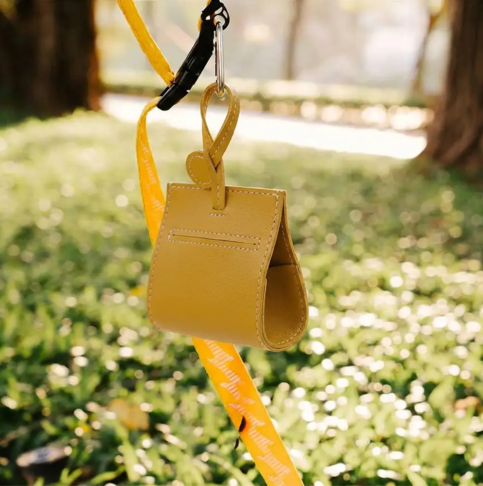 WAGNESTG  Leather Dog Poop Bag Dispenser