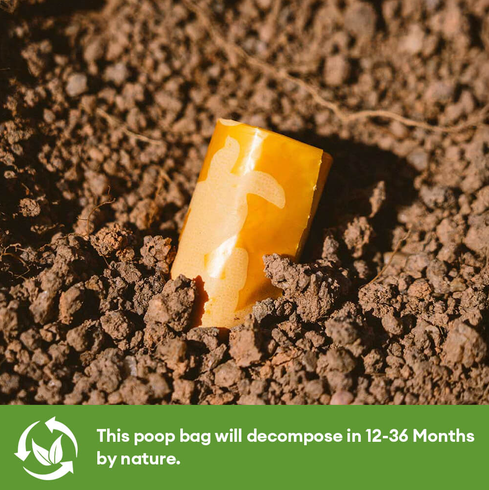 WAGNESTG  Lemon Scented Durable Recycled Poop Bags - Fresh Up