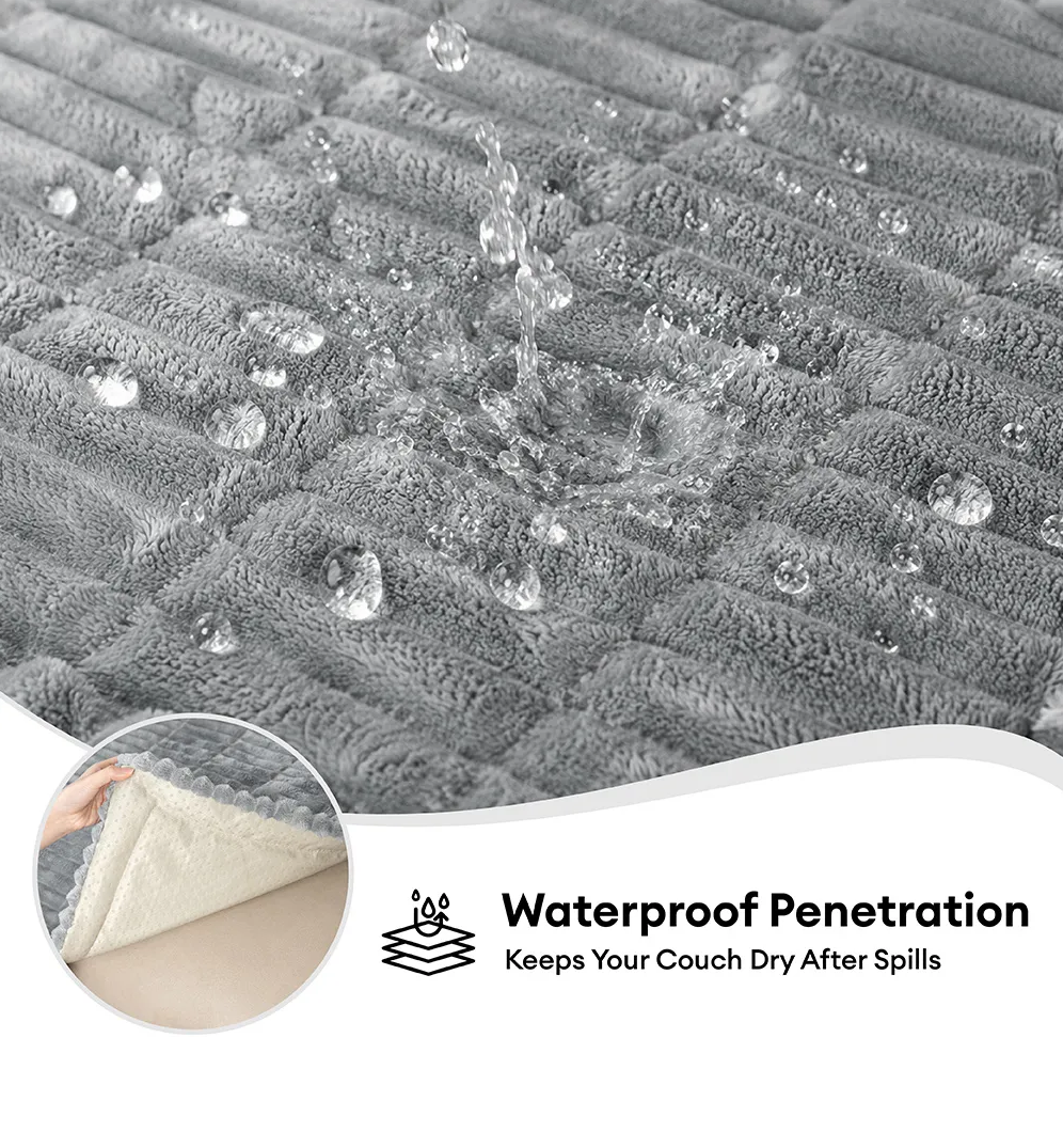 WAGNESTG  Waterproof Lazy Soft Flannel Breathable Pet Mat Non-slip Couch Cover