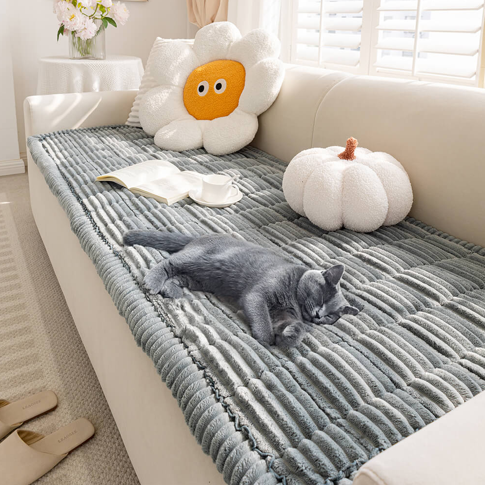 WAGNESTG  Waterproof Lazy Soft Flannel Breathable Pet Mat Non-slip Couch Cover