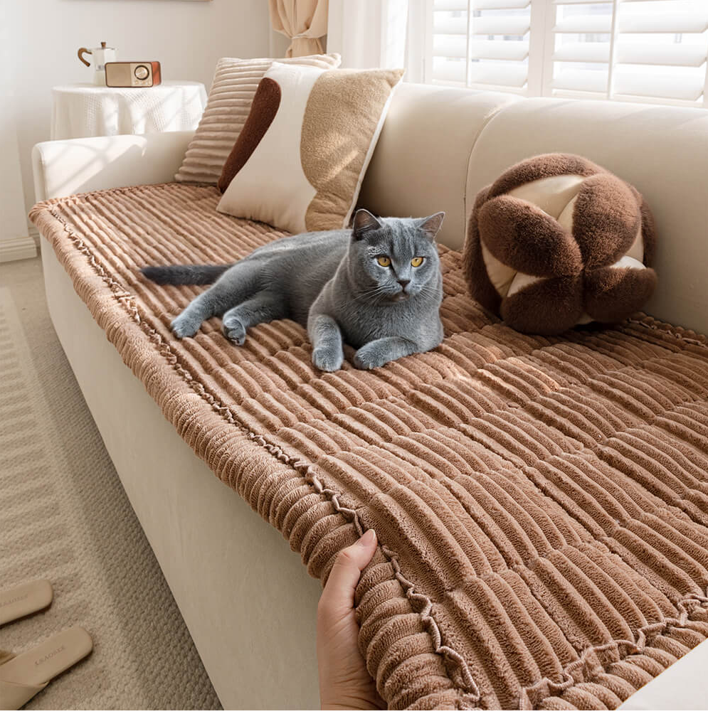 WAGNESTG  Waterproof Lazy Soft Flannel Breathable Pet Mat Non-slip Couch Cover